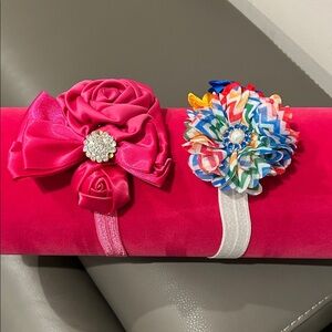 NWOT Set of 2 Pink and Multicolor Kids Headband Set